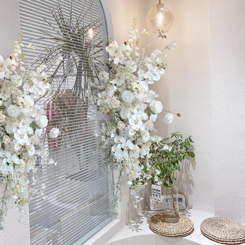 Wedding Wall Hanging Phalaenopsis and Sky Star Finished Background Decoration(Excluding Iron Frame&Scarf)